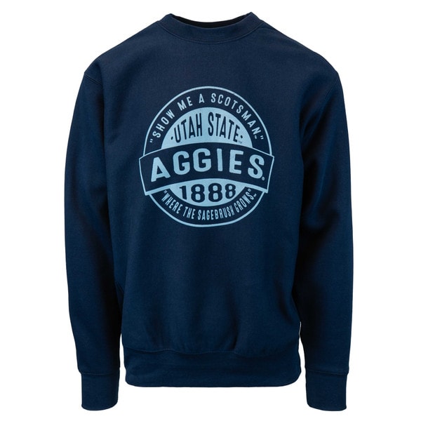 SWEATSHIRT CREW SHOW ME A SCOTSMAN UTAH STATE 1888 CIRCLE MV SPORT